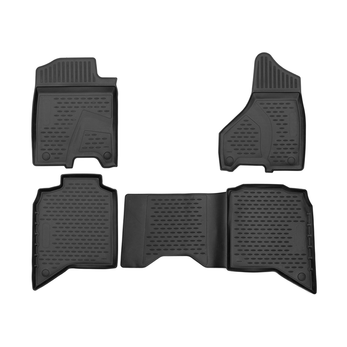Dodge Ram 3500 Floor Mats - Omac - Rubber TPE, 4 Pcs - Black - '19-'20